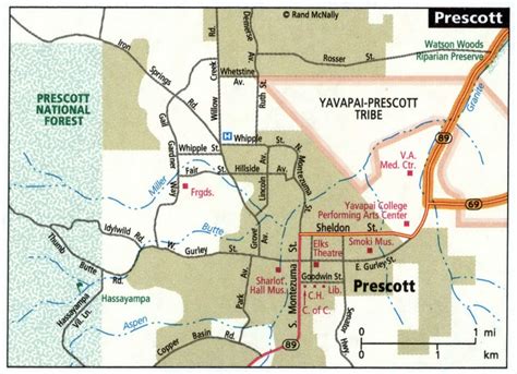 Prescott City Road Map For Truck Drivers Area Town Toll Free Highways