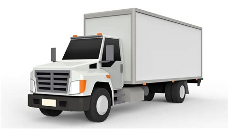 3d Cartoon Cargo Truck 2 Turbosquid 1782683