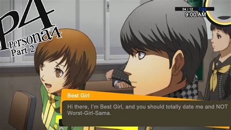 Lets Play Persona 4 Part 2 Enter Best Girl Youtube