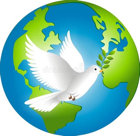 Illustration About Vector Illustration Of Peace Dove And Earth