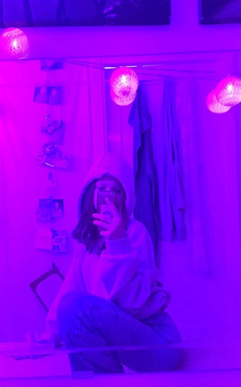 Purple Aesthetic Vibes Purple Led Lights Mirror Pictures Selfie