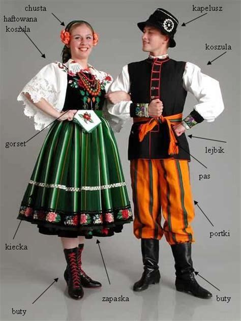 Traditional Polish Costume Lowicz Poland Polish Traditional Costume
