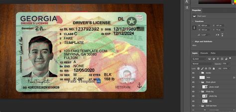 Free Download Hd Georgia Driver License Psd V1 And V2 Id Card