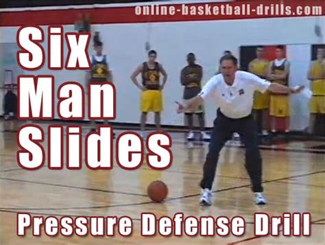 Pressure Defense Drill For Footwork Six Man Slides