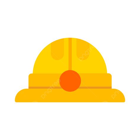 Helmet Flat Icon Vector Builder Cap Construction Png And Vector With