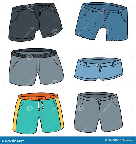 vector set of shorts stock vector illustration of apparel 117627802