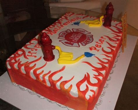 Basic Birthday Cake Recipe Firefighter Birthday Cakes Retirement