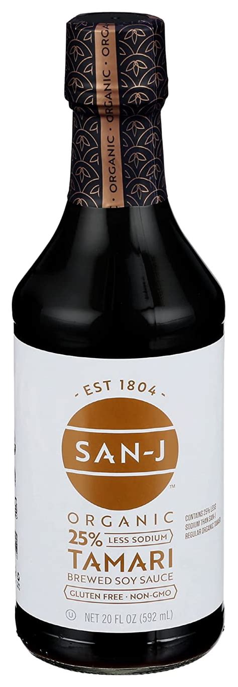 San J Organic Reduced Sodium Gluten Free Tamari Soy Sauce 20 Fl Oz