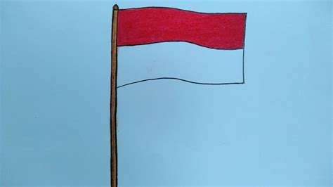 Gambar Mewarnai Bendera Merah Putih Bendera Mewarnai Sketsa Kartun