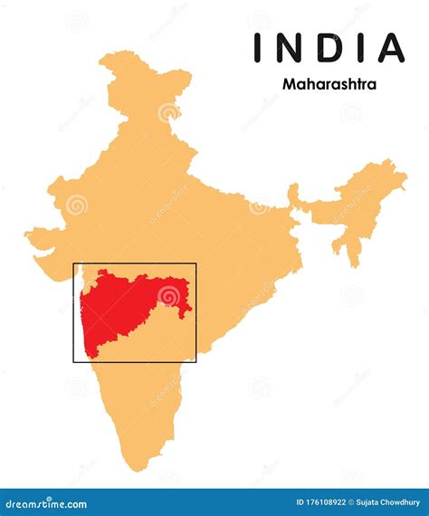 Maharashtra In India Map Maharashtra Map Vector Illustration