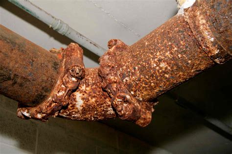 Rusted Pipe Before Rust Grip Application
