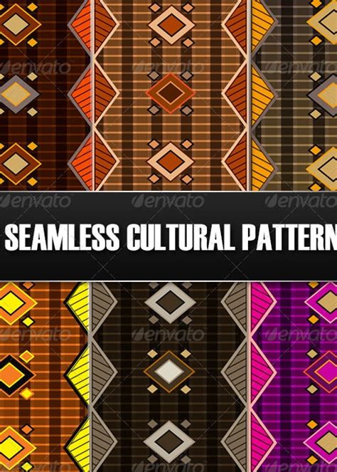 6 Seamless Cultural Patterns Vectors Graphicriver