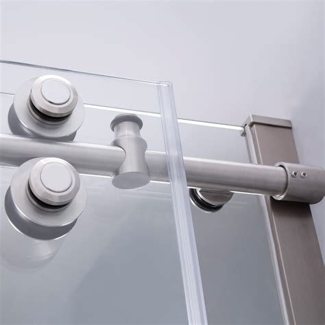 Brushed Nickel Ss04 10mm Frameless Slide Shower Door Size 60x76