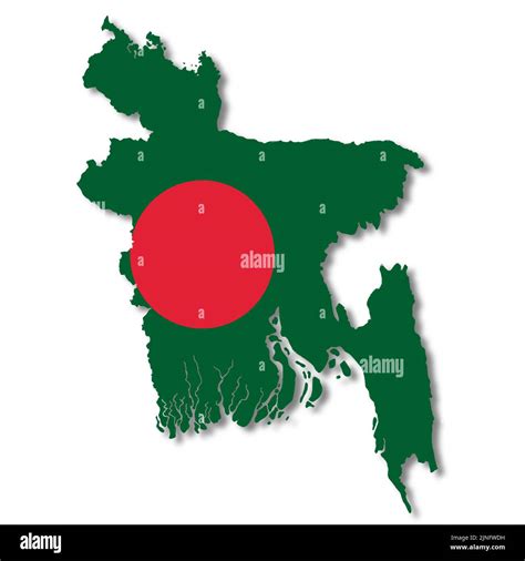 Bangladesh Flag Map On White Background D Illustration With Clipping Path Stock Photo Alamy
