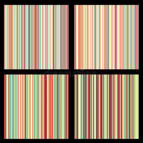 Set Of Striped Seamless Patterns Stock Vector Illustration Of Mosaic