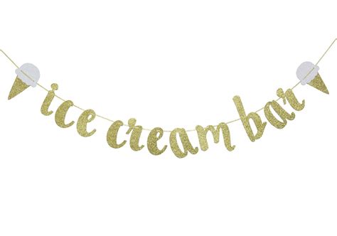 Buy Ice Cream Bar Banner Hanging Garland For Ice Cream Theme Party