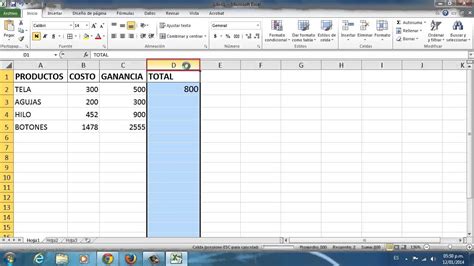 Cómo aplicar fórmulas a columnas en Excel 2010 YouTube