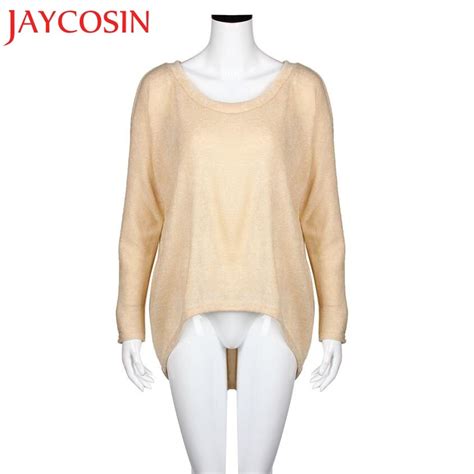 Jaycosin Sif 2018 New Fashion Women Batwing Sleeve Loose Sweater