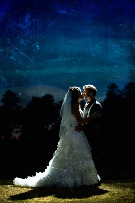 Bride And Groom Kissing Outdoors At Night Photo By South Africa Based