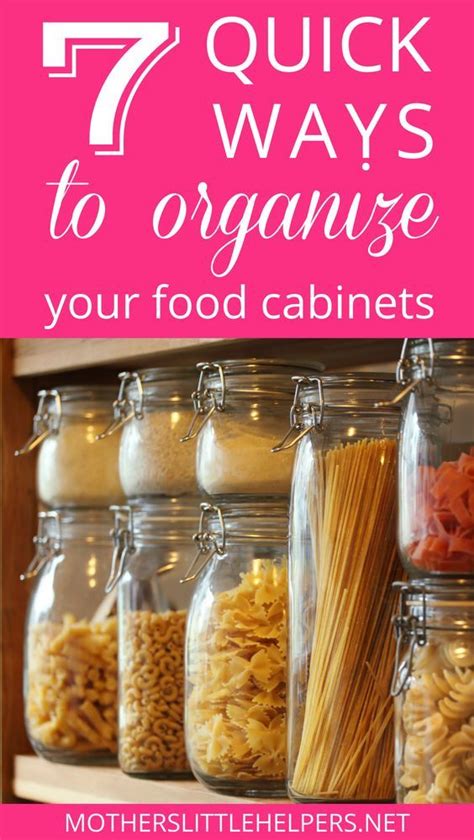 We tried to delay this step as long as possible to keep our kitchen functional. 7 Quick Ways to Organize Food Cabinets | Kitchen cupboard ...