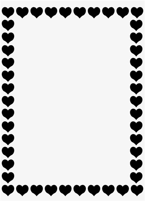 Free Stock Photo Border Design Black And White Heart Png Image