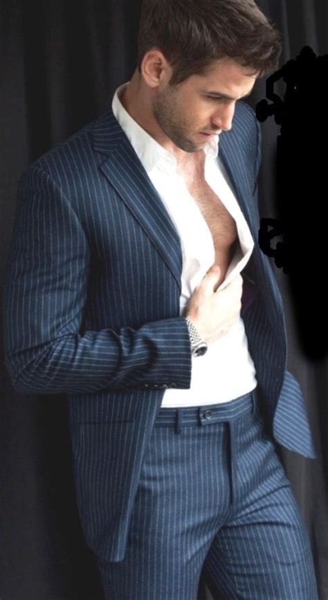 Pin By Bert63 On Half Unbuttoned Shirts Suit And Tie Sexy Men Fashion
