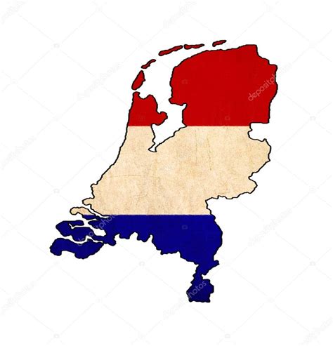 To jest flaga narodowa holandii. Mapa Holandia w Holandii flaga, rysunek, grafika, retro fl ...