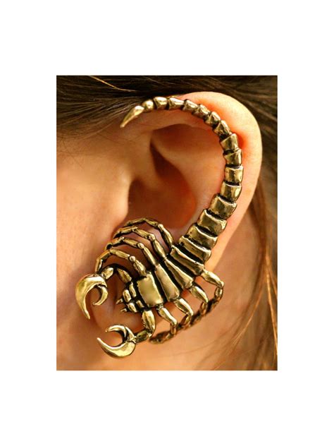 Scorpion Ear Wrap Bronze Scorpion Ear Cuff Scorpion Earring