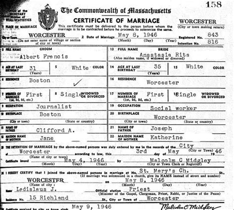 Massachusetts Vital Records The Genealogical Data Recorded