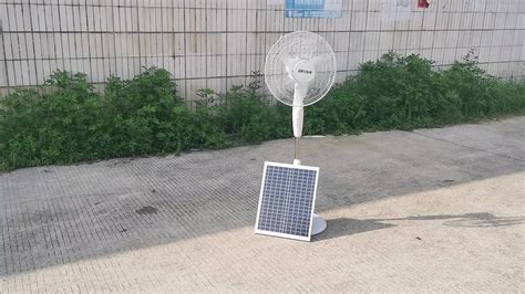 16inch 12v Solar Dc Stand Chargeing Floor Fan With Remote Control