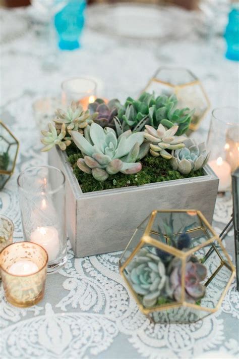 40 Succulent Centerpieces For Your Reception Table Weddingomania