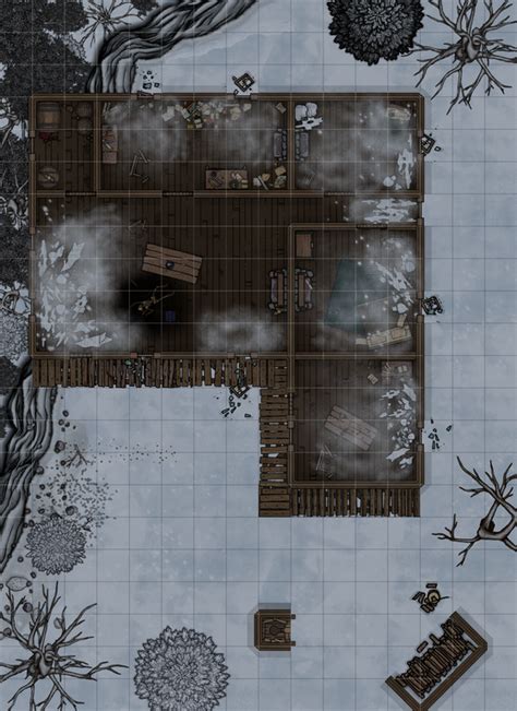 My Dms Map For Rime Of The Frostmaiden Black Cabin 16x22
