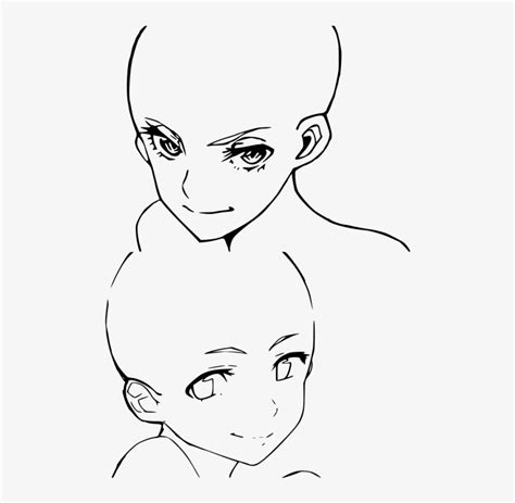 Template Female Anime Head Bases Free Transparent Png Download
