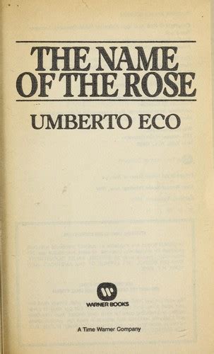 The Name Of The Rose 1984 Edition Open Library