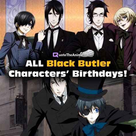All Black Butler Characters Birthdays Find Your Birthday Twin