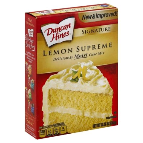 Duncan hines perfectly moist classic white cake mix makes a moist and delicious cake that is sure to become a family favorite. Duncan Hines Lemon Supreme Cake Mix 15.25 oz