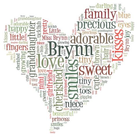 Make Your Own Word Art Made My Daughters Name In A Heart Shape Now