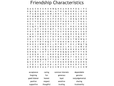 12 Fulfilling Friendship Word Searches Kitty Baby Love