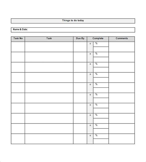 To Do List Templates 24 Free Printable Word Excel And Pdf