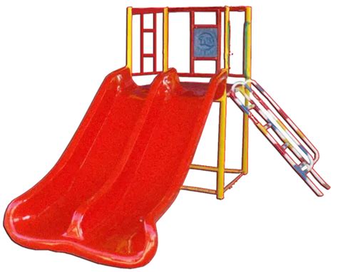 Red Fibreglass Playground Slides For Garden Age Group 6 12 Year At