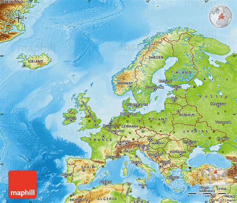 Physical Map Of Europe Zip Code Map