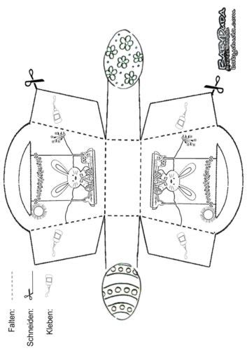 Bastelvorlage w�rfel zum ausdrucken, ausschneiden und zusammenkleben. Osterkörbchen Vorlage malen & basteln 🐰 | BabyDuda » Bastelstraße