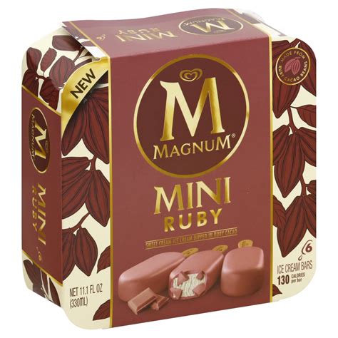 Magnum Mini Ruby Dipped Ice Cream Bars Shop Bars And Pops At H E B