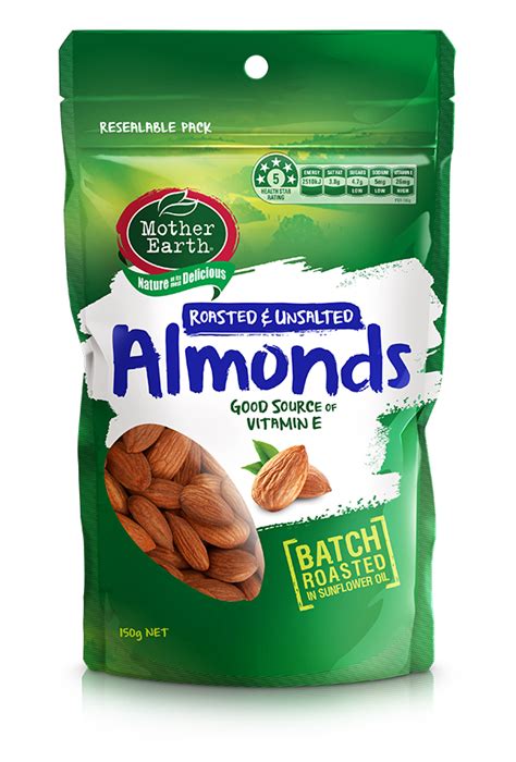 Roasted And Unsalted Almonds 150g