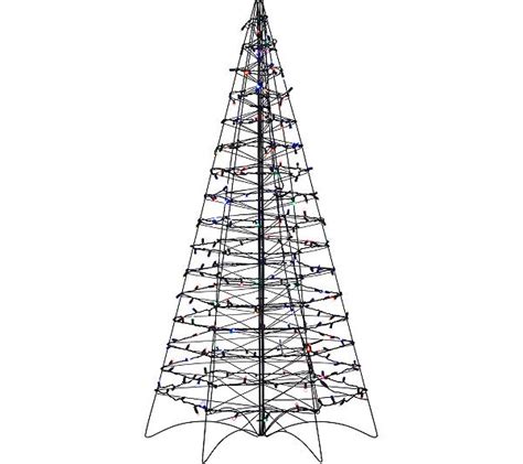 Pre Lit Led 5 Fold Flat Outdoor Christmas Tree By Lori Greiner — Qvc