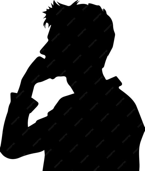 Premium Vector Man Thinking Vector Silhouette 8