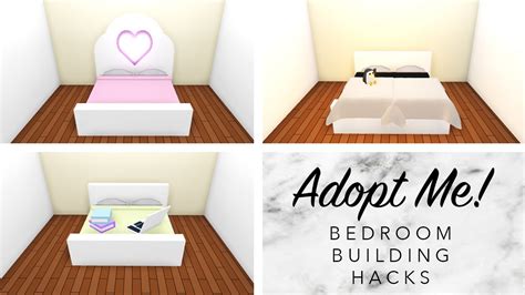 Adopt Me Bedroom Build Hacks Youtube