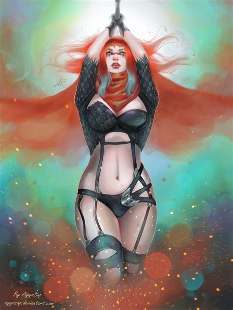 on deviantart fantasy women fantasy art redhead