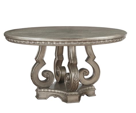 Northville Antique Silver Round Dining Table