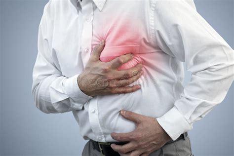 Chest Pain Concept For Heart Attack Stoke Or Heartburn Stock Image